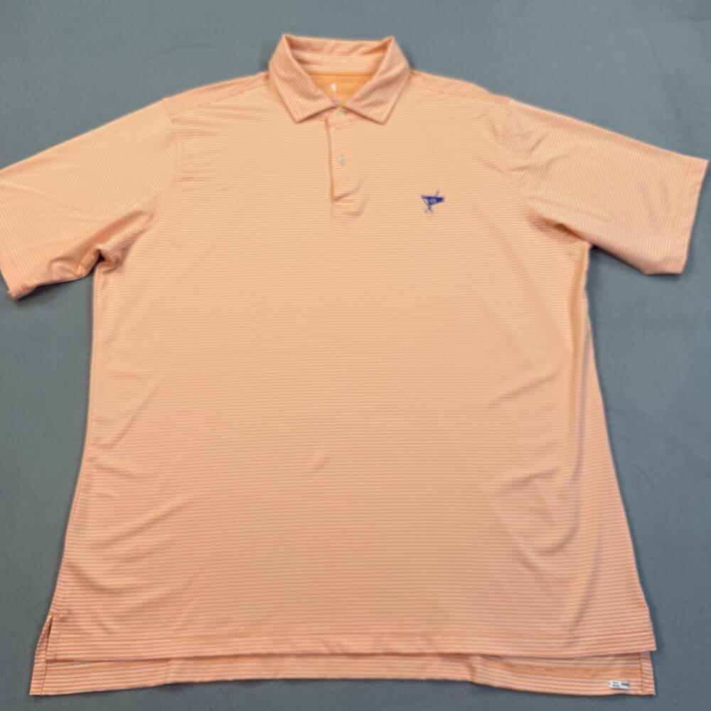 Fairway & Greene Polo Shirt Mens Large Orange Ocean Reef Club Golf Performance